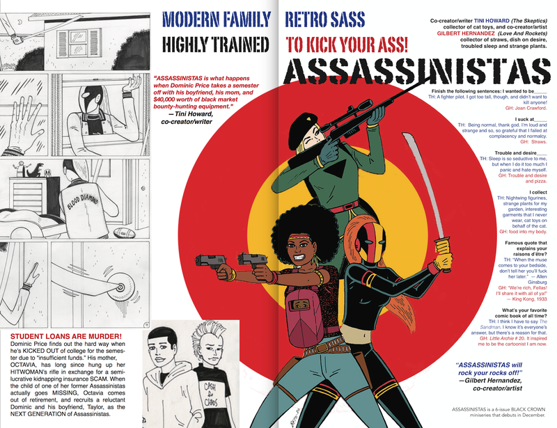 Image: IDW Publishing; Assassinistas promo in Black Crown preview book, available at SDCC
